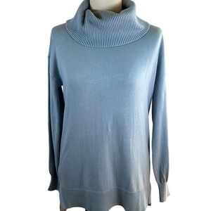 Loft Relaxed Fit Light Blue Cowl Neck Tunic Sweater Women's‎ Size Small